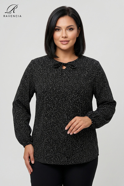 Ravencia Μπλούζα από βαμβακερό χτενισμένο ύφασμα με σχέδιο αστεριών, λεπτομέρ...