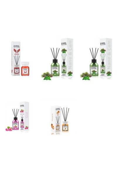 Eyfel Set 5 Eyfel: 1x Red dragon, 2x Pin si menta, 1x Trandafir, 1x Piersica