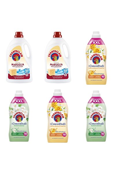 Chanteclair Set 6 Chanteclair: 2x Marseille Detergent, 2x Orange Conditioner,...