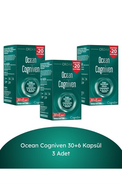Ocean Cogniven 30+6 Kapsül - %20 Daha Fazla Etiketli 3 Adet