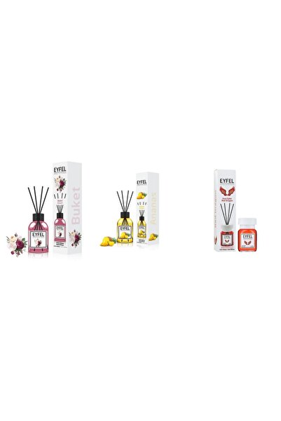 Eyfel Set 3 Eyfel: 1x Bouquet, 1x Ananas, 1x Red dragon