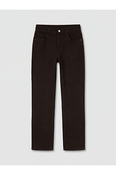 LC Waikiki Brown Straight Fit Women's Jean Pants