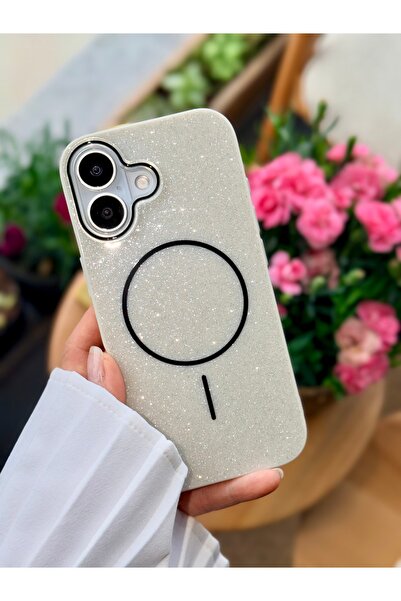Go Aksesuar Iphone 17 Uyumlu Glitter Magsafe Özellikli Işıltılı Zarif Koruyuc...