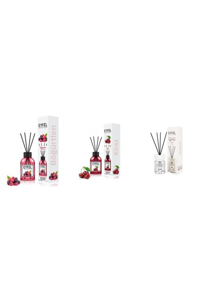Eyfel Set 3 Eyfel: 1x Fructe de padure, 1x Cirese, 1x Bumbac