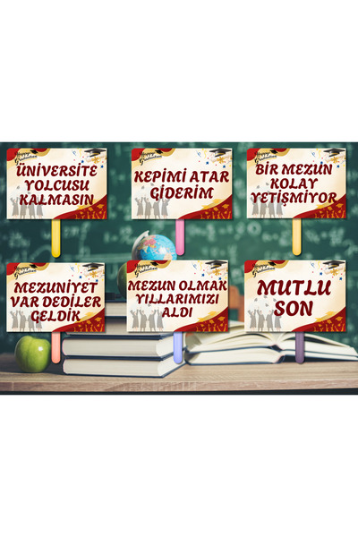Kozalak Tasarım لافتات يدوية ذات طابع خاص لحفلات التخرج من المدرسة الثانوية 6...