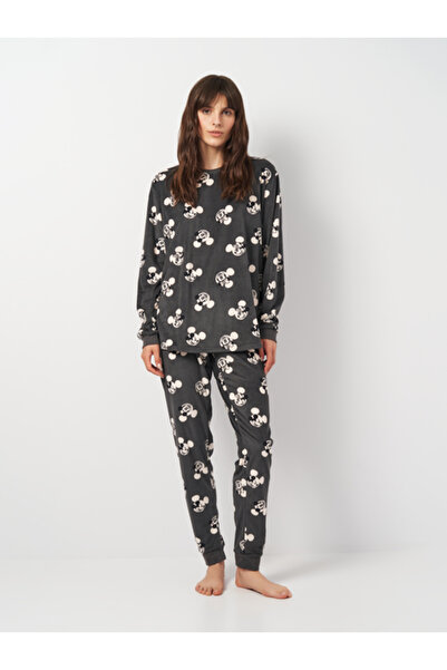 Minnie Mouse Βελουτέ μακρυμάνικες πιτζάμες, γυναικείες, σε μεγάλα μεγέθη