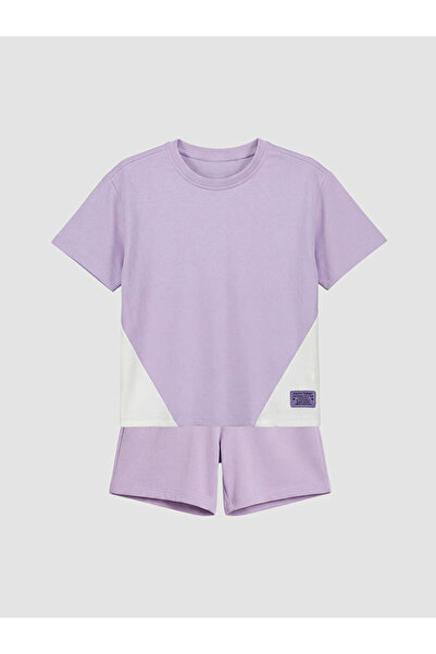 LC Waikiki RMZ GİYİM FARKİLYA Set pantaloni scurți pentru fete, cu atingere m...