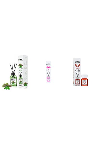 Eyfel Set 3 Eyfel: 1x Pin si menta, 1x Bubble gum, 1x Red dragon
