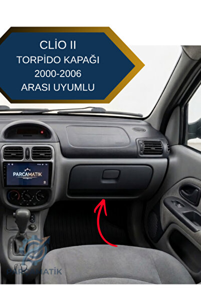 PARÇAMATİK Renault Clio II 2000-2006 Torpido Kapağı Koyu Gri 35x19 cm OEM 7701048305 Uyumlu