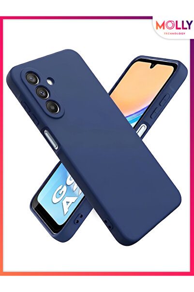 Molly SAMSUNG GALAXY A36 İçin Gece Mavisi Liquid İçi Kadife Mat Silikon Kılıf