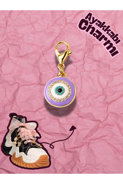 Hugs and Gifts Shoe Charm 🧿   Lila Nazar Işıltısı