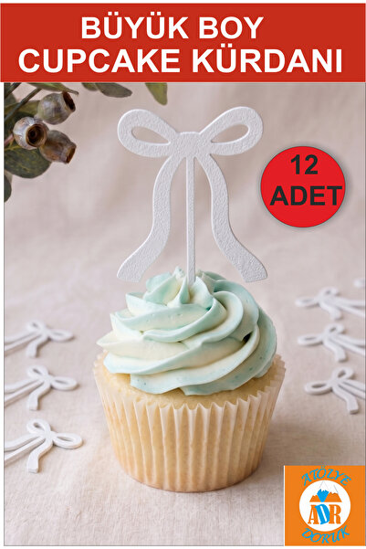Atölye Doruk BEYAZ Kurdele Fiyonk Cupcake Kürdanı - Söz, Nişan, Nikah Masası ...