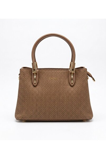 silora Women's Leather Handbag Classic Design with Metal Lock