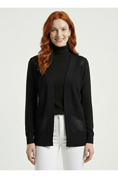Neden Tekstil Μαύρη Πλεκτή Γυναικεία Ζακέτα - Μακρυμάνικη, Άνετη Εφαρμογή