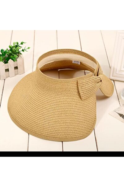 WOHOME Ρυθμιζόμενο ψάθινο καπέλο με γείσο, αναδιπλούμενο καπέλο ηλίου με λεπτ...