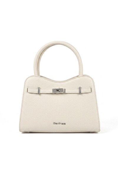 silora Women's Leather Handbag Classic Design with Metal Lock