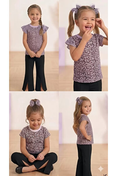 miyrem 6-7-8 Years Old Full Lycra Children's Set with Buckle Detail