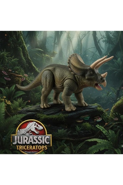 lunacs toys Kızılötesi Uzaktan Kumandalı Işıklı ve Sesli Hareketli Triceratop...