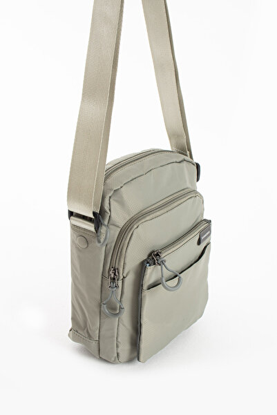 Ayax Light Gray Unisex 5-Compartment Water-Resistant Parachute Fabric Organiz...