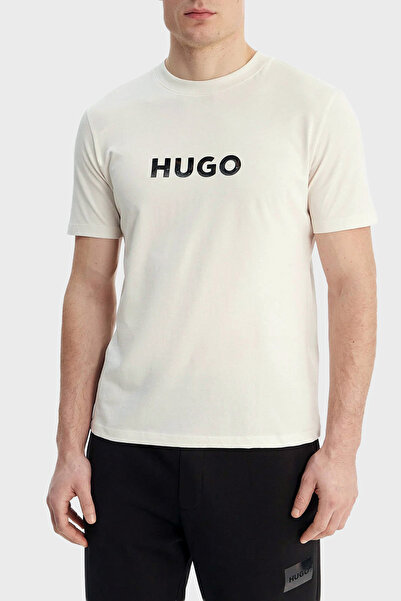 HUGO Pamuklu Regular Fit Logolu Bisiklet Yaka T Shirt Erkek T SHİRT 50557437 102