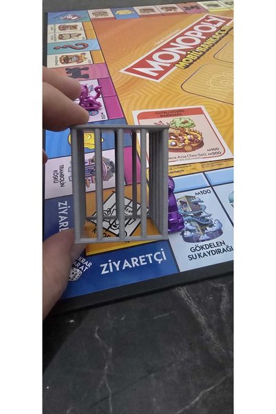 DigiArtisan3D Monopoly Board Game Accessory 3D Printer Production Kode / Jail Gray Plastic
