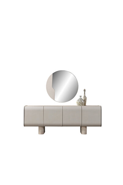 Tenge İnteriors Okyanus Oval Aynalı Konsol