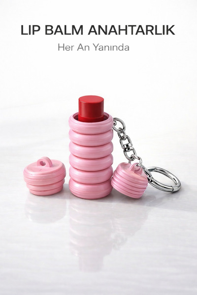 StudioAslanDesign Multi-Purpose Lip Balm Keychain |   Portable Mini Organizer...
