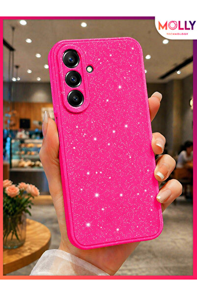 Molly SAMSUNG GALAXY A26 İçin Neon Pembe Berry Parıltılı ve Işıltılı Parlak S...