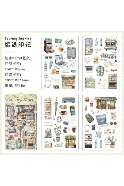 İthal O4-4 σελίδες αυτοκόλλητα Journey για κατοικίδια