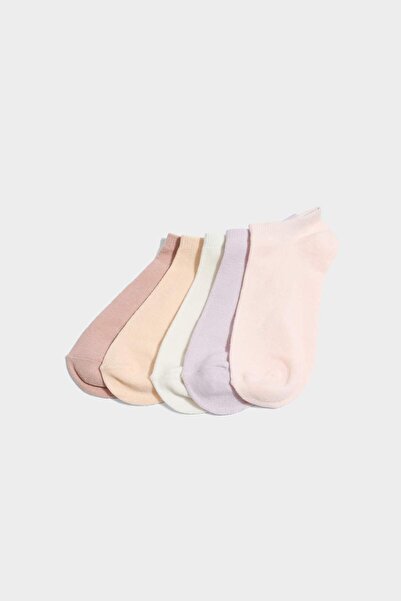 DeFacto Women's 5-Piece Cotton Booties Socks C6361Axns