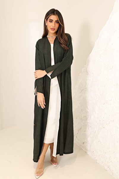 SAI ABAYA عباءة قابلة للارتداء على الوجهين باللونين الأخضر والأبيض - تصميم 2 ...