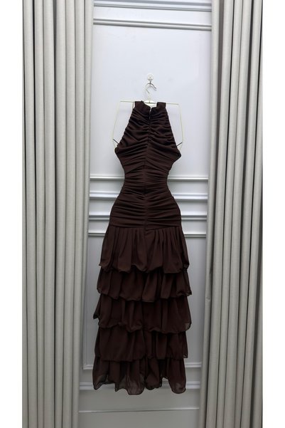 leen fashion Short Brown Dress