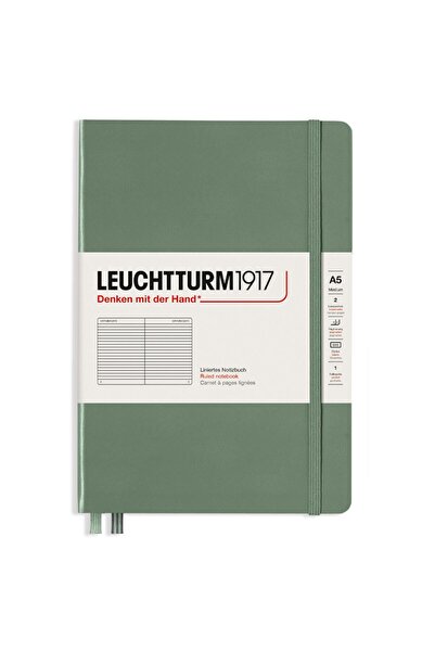 Leuchtturm1917 Not Defteri Orta Boy (A5), Sert Kapak, 251 Numaralandırılmış S...