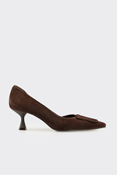 Elle Shoes Kahve Deri Kadın Klasik Ayakkabı