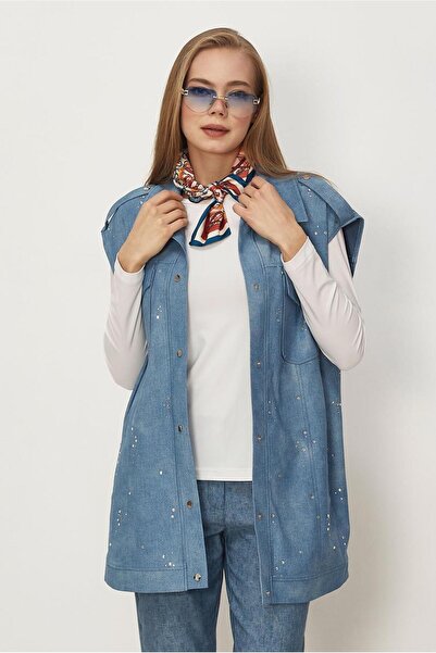 Alvina ΓΙΛΕΚΟ ΜΕ ΕΜΦΑΝΙΣΗ ΤΥΠΟΥ DENIM 46382