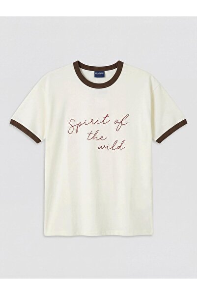 LC Waikiki Lcw Kids Crew Neck Letter Printed Boys' T-Shirt