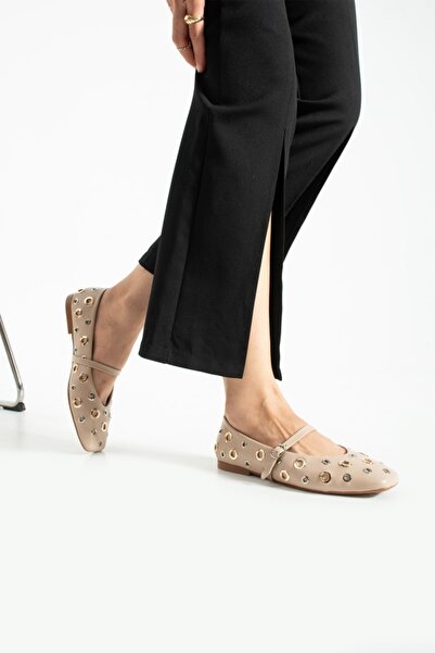 stato Γυναικεία μπαλαρίνες με λεπτομέρεια από πέτρα αλεπούς και λουράκια, κομ...