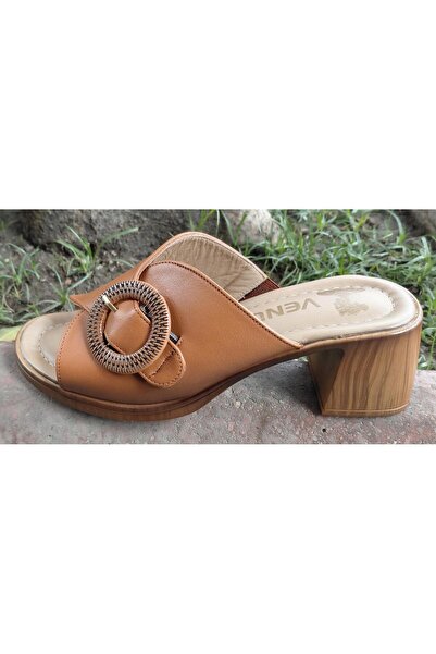 Venüs 2409812Y Women's Genuine Leather Heeled Slippers