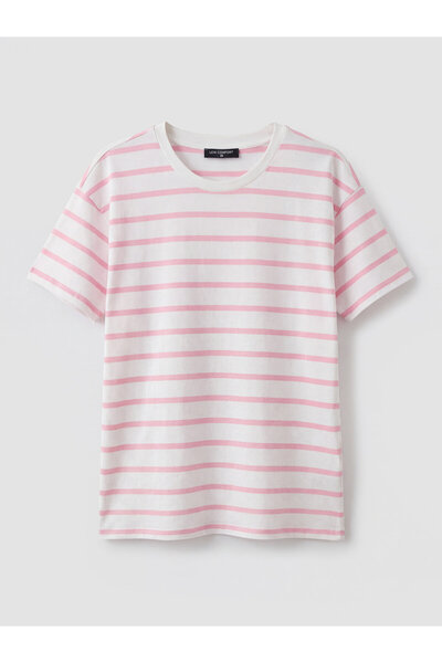 LC Waikiki Tricou cu dungi pentru damă, cu gât crew