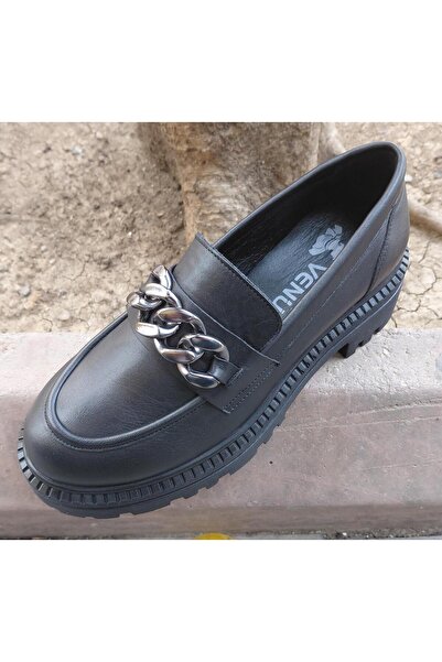 Venüs 2411533 Γυναικεία παπούτσια Loafer από γνήσιο δέρμα με χοντρή σόλα