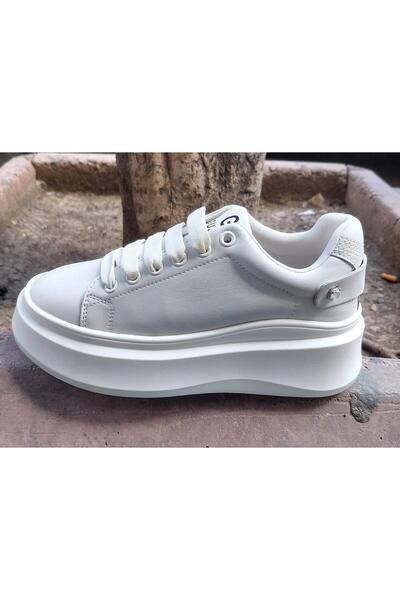 Guja 25K344 Γυναικεία παπούτσια sneaker από γνήσιο δέρμα σε λευκό χρώμα 36/40...