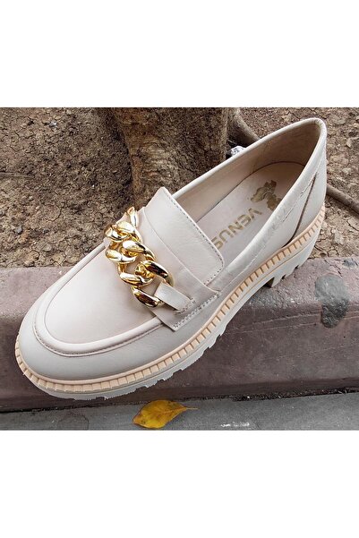 Venüs 2411533 Γυναικεία παπούτσια Loafer από γνήσιο δέρμα με χοντρή σόλα