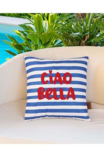 Chirpy Κεντημένο ριγέ μαξιλάρι με επένδυση - CIAO BELLA