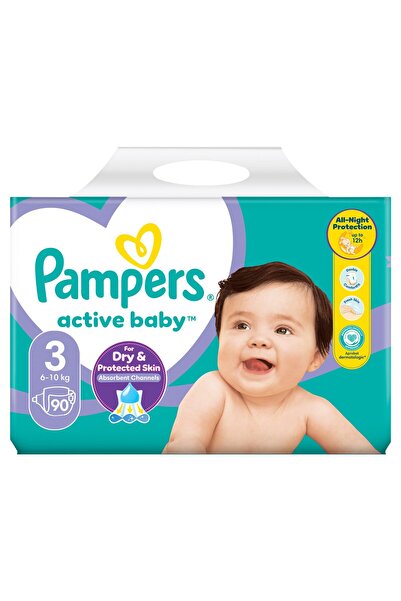 Vader Scutece, PAMPERS, Active Baby, Pachet gigant, Nr. 3, 6-10 kg, Set 90 Bu...
