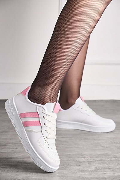 İmerShoes Günlük Unisex Spor Ayakkabı Dikiş Detaylı Bağcıklı Hafif Kalın Yüksek Taban Sneaker 4005