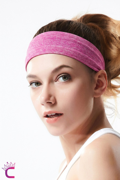 Cinderella Γυναικεία αθλητική κορδέλα μαλλιών αντιολισθητική σε ροζ χρώμα - Α...