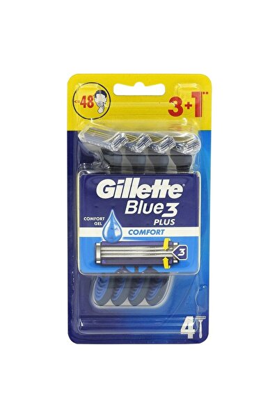 Gillette Razor, Blue3 Plus Comfort, Top Bottom Set of 1 Pieces, 3+1 PCS