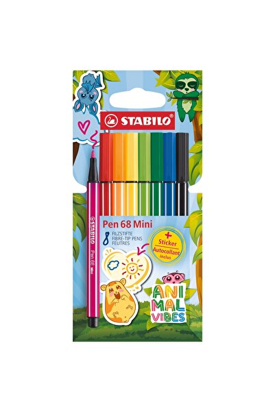 Stabilo Pen 68 Animal Vibes Mini 8-Pack