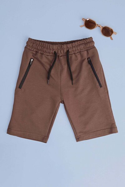 Fulla Moda Capri pentru băieți cu șnur în talie și buzunar cu fermoar
