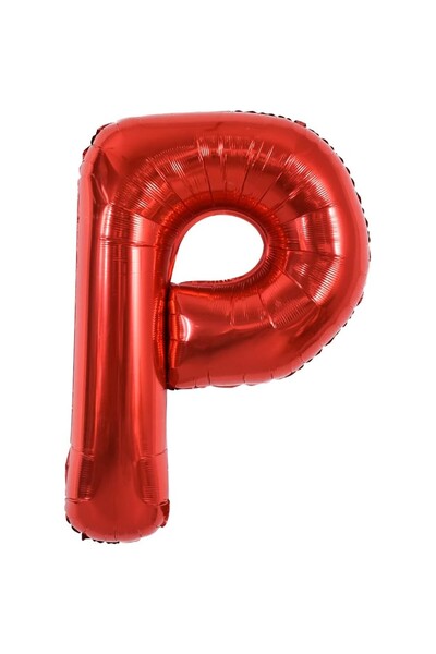 Cyrax Balon literă P din folie metalizată, cu băț roșu inclus